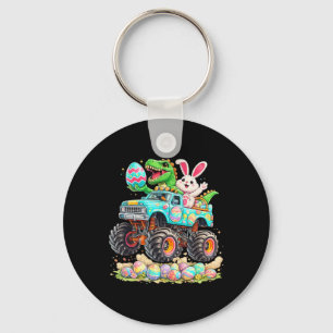 Dinosaur Bunny With Truck Easter Funny Egg Hunt Ki Key Ring