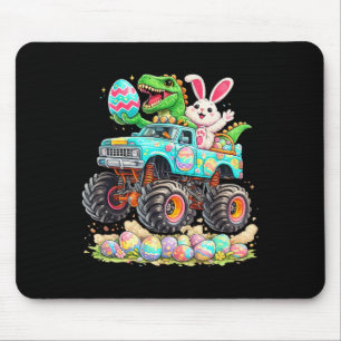 Dinosaur Bunny With Truck Easter Funny Egg Hunt Ki Mouse Mat