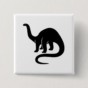 Dinosaur Button Black