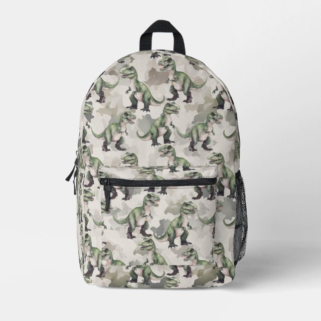 Dinosaur Camouflage Desert Tan Backpack (Front)