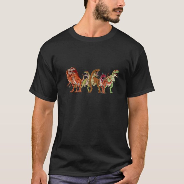 Dinosaur Carnivore Pack Design T-Shirt (Front)
