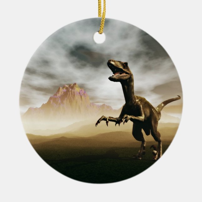 Dinosaur cartoon ceramic tree decoration (Front)