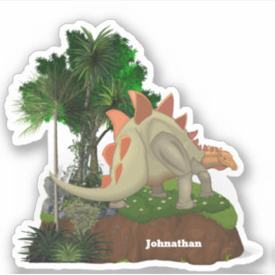 Dinosaur cartoon stegosaurus DIY name boys