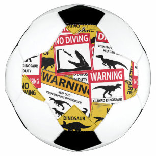 Dinosaur Caution Signs Football