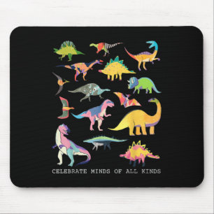 Dinosaur Celebrate Minds Of All Kinds Autism Aware Mouse Mat