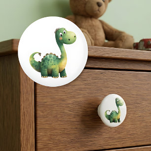 Dinosaur Ceramic Drawer Pull for Kids Nursery