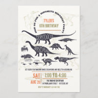 Dinosaur Chart Invitation
