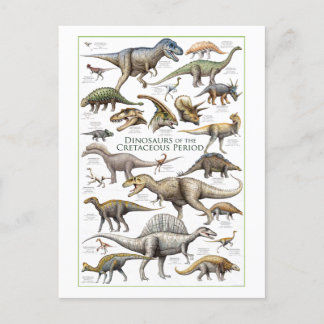 Dinosaur Chart postcard