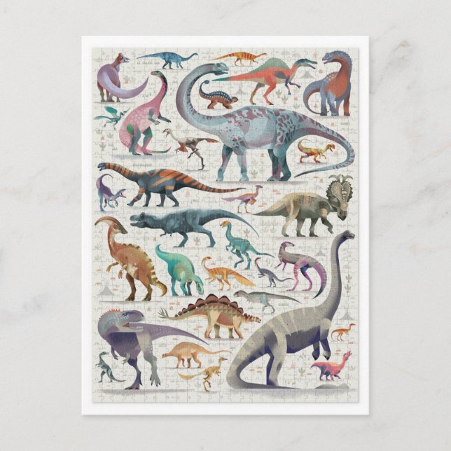 Dinosaur Chart postcard (Front)