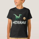 Dinosaur Chase Running Matza Funny Jewish Hanukkah T-Shirt<br><div class="desc">Dinosaur Chase Running Matza Funny Jewish Hanukkah</div>