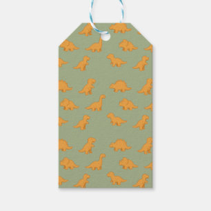 Dinosaur Chicken Nugget Rich Sage Green Kids Gift Tags
