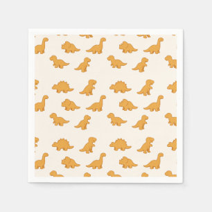 Dinosaur Chicken Nuggets Playful Twist Fun Kids Napkin
