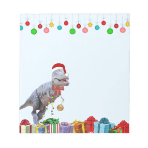Dinosaur Christmas 5 x 6  Notepad