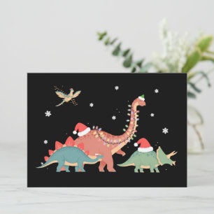 Dinosaur Christmas Dino Lover Xmas Holiday Card