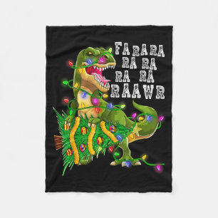 Dinosaur Christmas Fa Ra Rawr Tree Rex Boys Xmas G Fleece Blanket