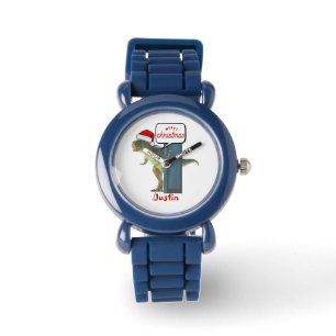 dinosaur christmas gift, personalized name  watch