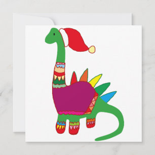 Dinosaur Christmas Holiday Card