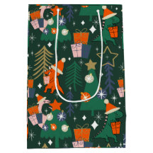 Dinosaur Christmas Party Green