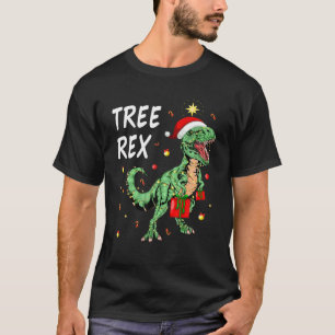 dinosaur christmas pyjamas Tree Rex Men Boys Kids T-Shirt
