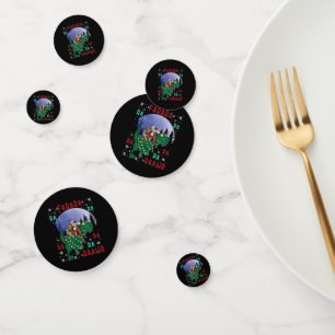 Dinosaur Christmas Santa Claus Confetti
