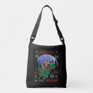 Dinosaur Christmas Santa Claus Crossbody Bag