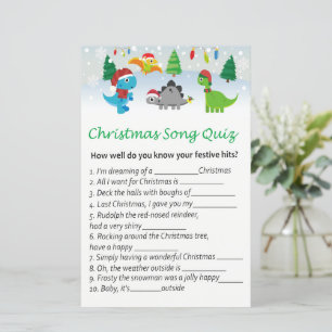 Dinosaur christmas song quiz game