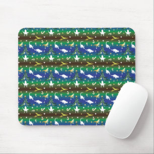 Dinosaur Christmas Tree Mouse Mat