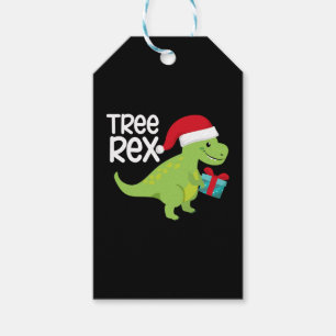 Dinosaur Christmas Tree Rex   Gift Tags