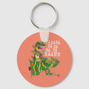 Dinosaur Christmas Tree Rex Men Boys Kids Key Ring