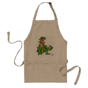 Dinosaur Christmas Tree Rex Men Boys Kids Standard Apron