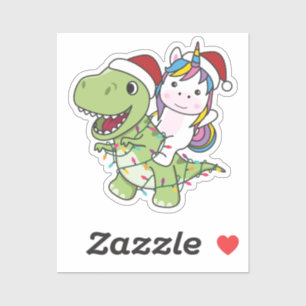 Dinosaur Christmas Unicorn Winter T-Rex Dino Stick