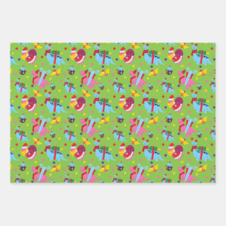 Dinosaur Christmas Wrapping Paper for Kids