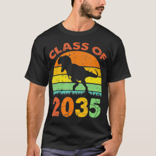 Dinosaur Class Of 2035 Grow With Me First Day Kind T-Shirt