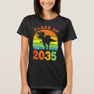 Dinosaur Class Of 2035 Grow With Me First Day Kind T-Shirt