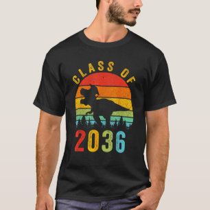 Dinosaur Class Of 2036 First Day Kindergarten Boys T-Shirt