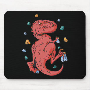 Dinosaur Climbing On Climbing Wall For Men Women C Mouse Mat