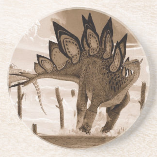 Dinosaur Coaster Stegosaurus Sepia Gregory Paul