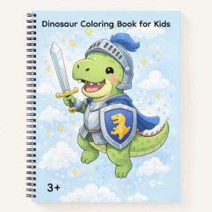 Dinosaur Coloring Book for Kids Ages 3+ – Cute Din