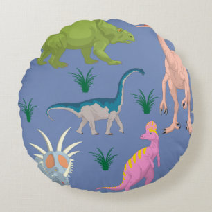 Dinosaur colourful baby kids room nursery round cushion
