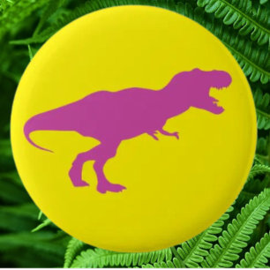 Dinosaur Colourful Yellow 6 Cm Round Badge