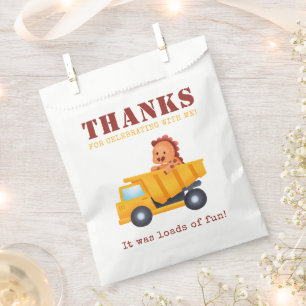 Dinosaur Construction Crew Birthday Party Favour Bags
