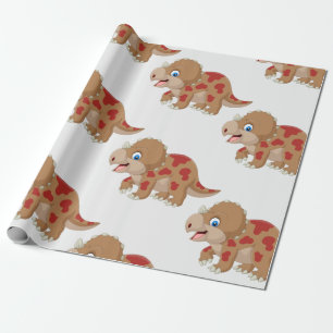 Dinosaur Cool Triceratops Kids Wrapping Paper