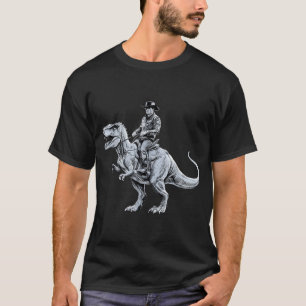 Dinosaur Cowboy Cowgirl Western Country T-Shirt