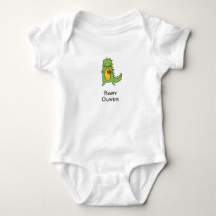 dinosaur customised baby boy baby grow bodysuit