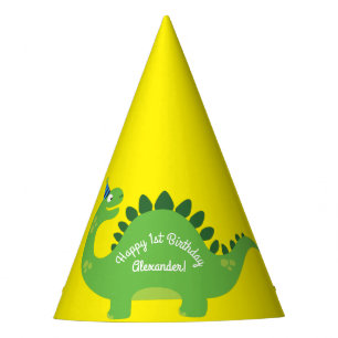 Dinosaur Cute 1st Birthday Party Hats