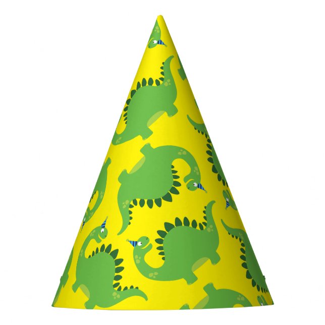 Dinosaur Cute 1st Birthday Party Hats (Front)