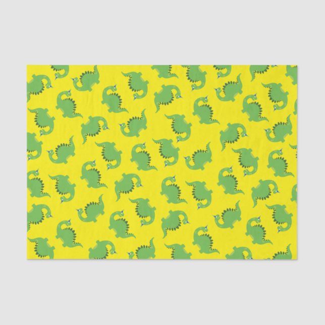 Dinosaur Cute 1st Birthday Party Tissue Paper (Front)
