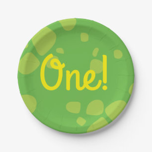 Dinosaur Cute 1st Birthday Plates