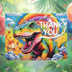 Dinosaur Cute Birthday Party Postcard