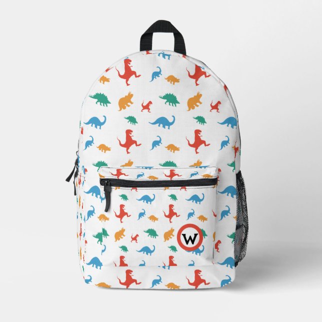 Dinosaur Cute Custom Kid Printed Backpack (Front)
